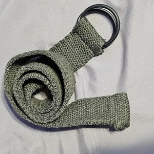 D-Ring Canvas Belt, Army Green